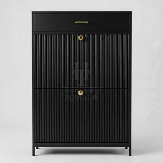 Linear Onyx Shoe Cabinet