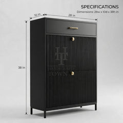 Linear Onyx Shoe Cabinet
