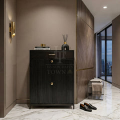 Linear Onyx Shoe Cabinet