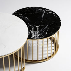 Black & White Marble Nesting Tables