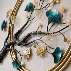 Tree In A Half Moon Wall Decor Metal Wall Art
