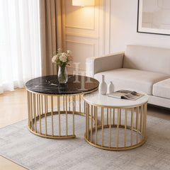 Black & White Marble Nesting Tables