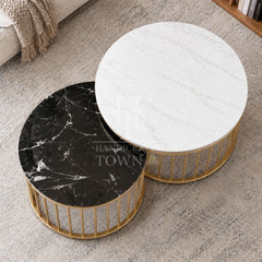 Black & White Marble Nesting Tables