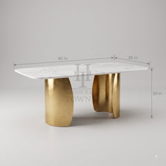 Elysian Curve Marble Dining Table