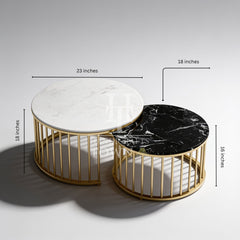 Black & White Marble Nesting Tables
