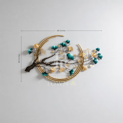 Tree In A Half Moon Wall Decor Metal Wall Art