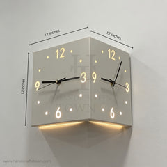 Apex Corner Glow Wall Clock