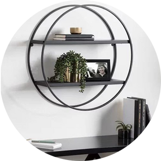 Stylish wall mounted shelves