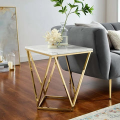 Geometric Glam End Table