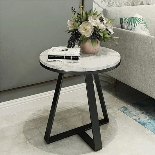 Black And White End Table