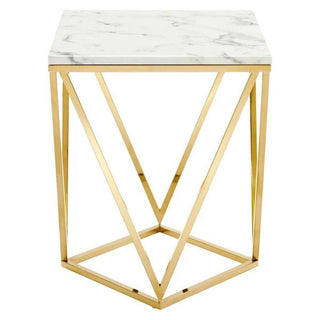 Geometric Glam End Table