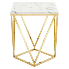 Geometric Glam End Table