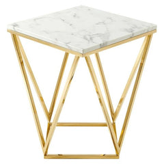 Geometric Glam End Table