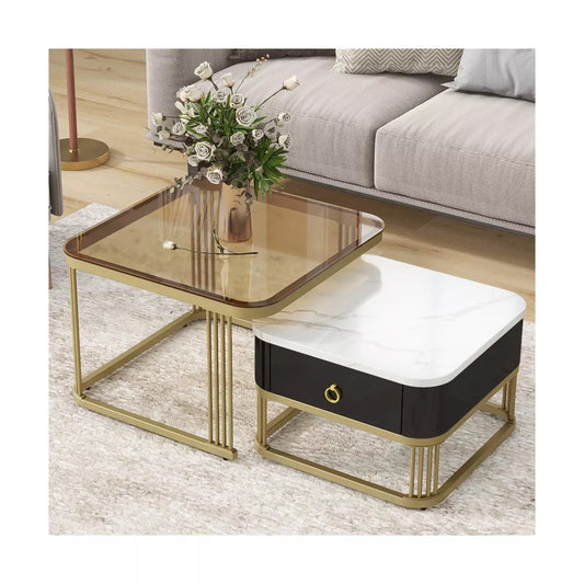 Verve Nesting Tables With Black Drawer