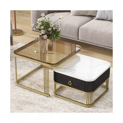 Verve Nesting Tables With Black Drawer