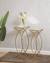 Lyra Pedestal Set of 2 Side Table