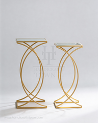 Lyra Pedestal Set of 2 Side Table