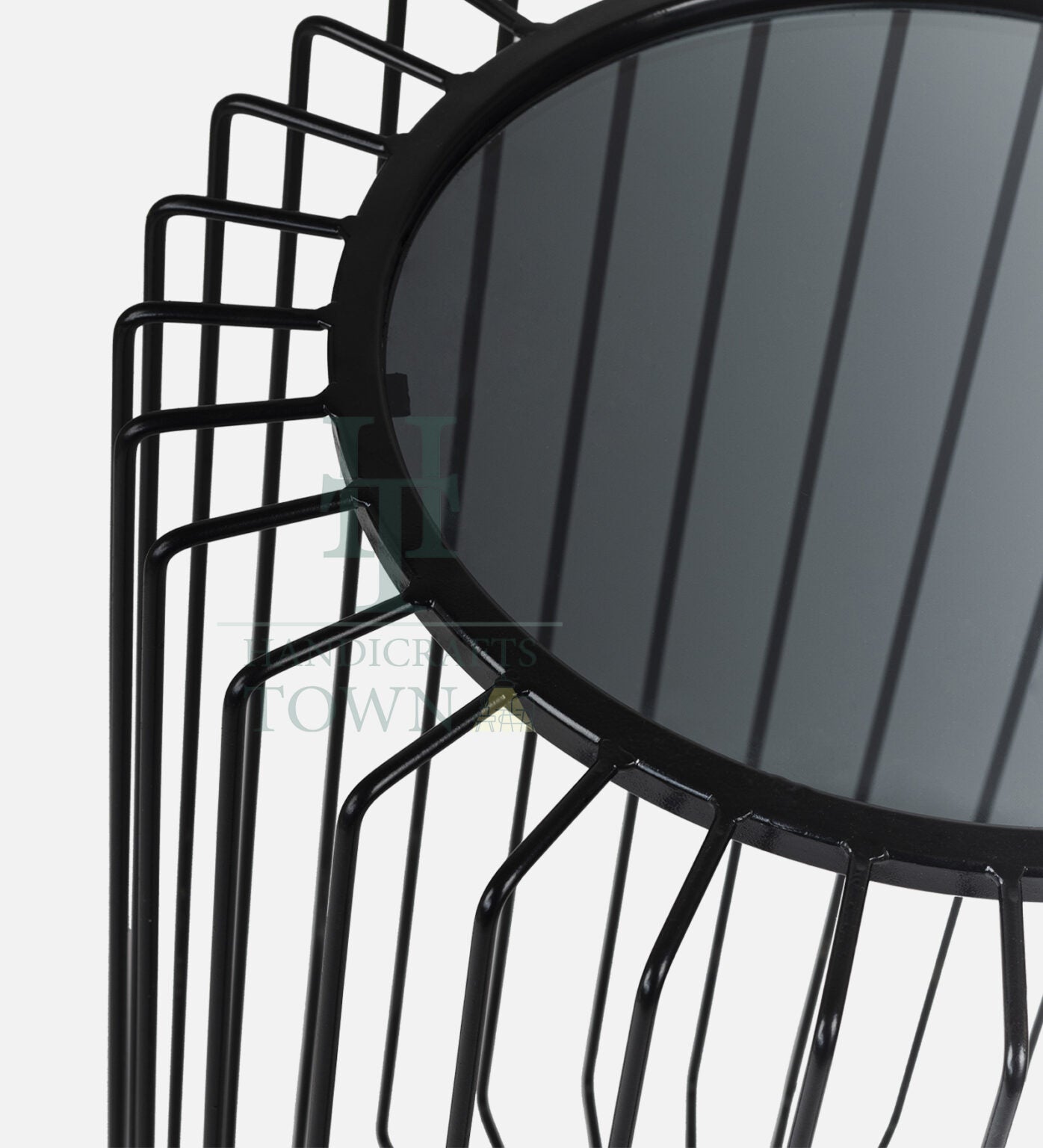 Metal Cage Side Table (Black) – Handicrafts Town