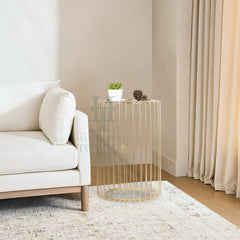 Metal Cage Side table (Gold)