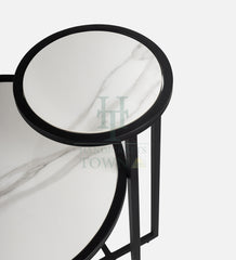 Dual Marble Side table (Black)