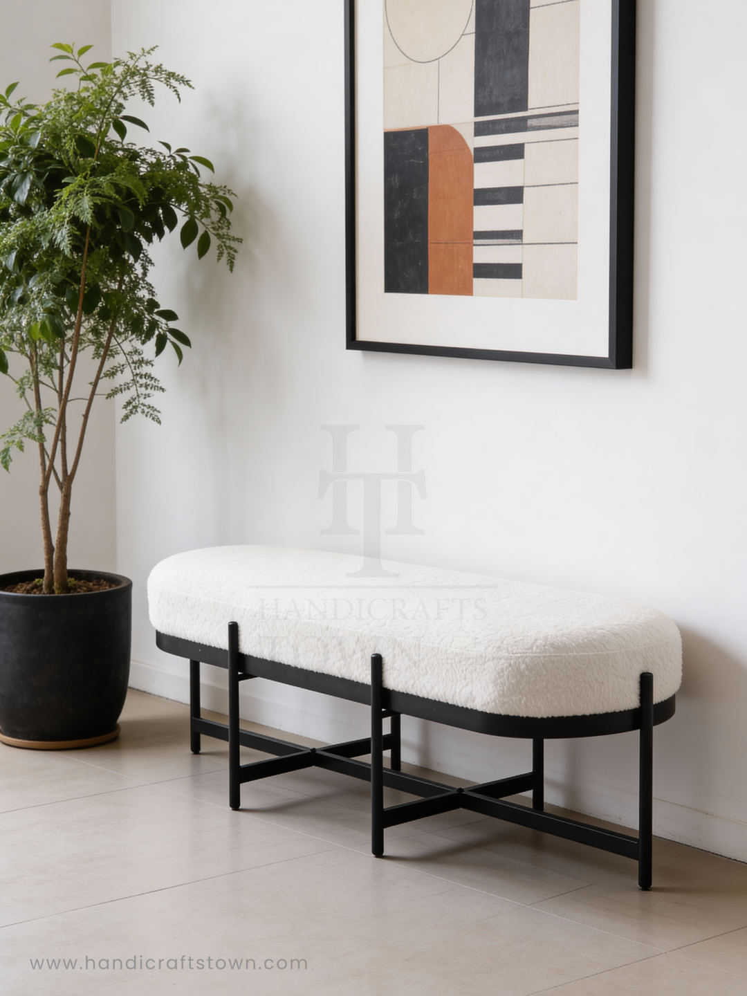 The Cozy Curator bench