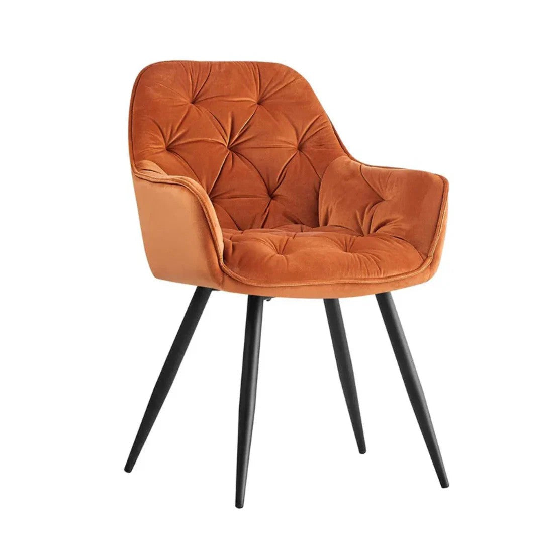 Velvet Embrace Chair Orange