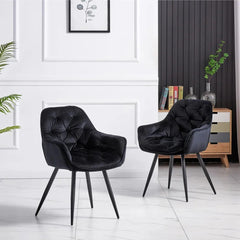 Velvet Embrace Chair Black