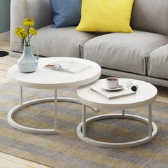 Luxurious Lustre Metal Nesting Coffee Table