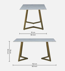 Golden Galaxy Metal Dining Table