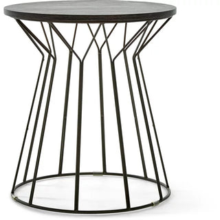 Aria Black Curved Side Table