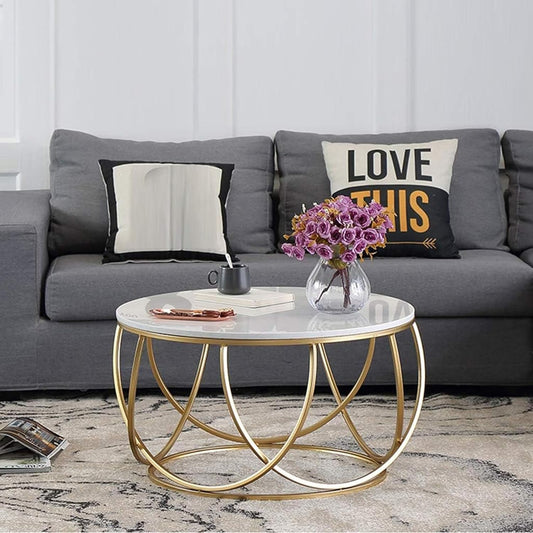 Gilded Globe Metal Coffee Table