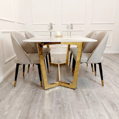 Starstruck Metal Dining Table with 6 chairs