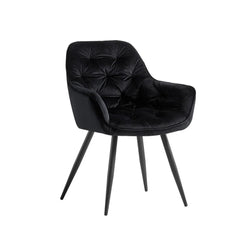 Velvet Embrace Chair Black