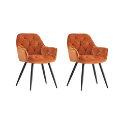 Velvet Embrace Chair Orange