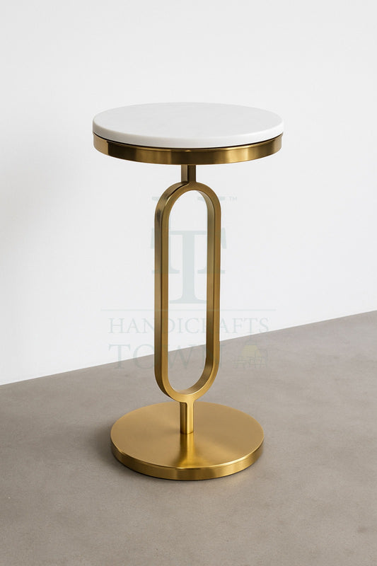 Aurora Glow Metal Side Table