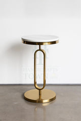 Aurora Glow Metal Side Table