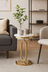 Aurora Glow Metal Side Table