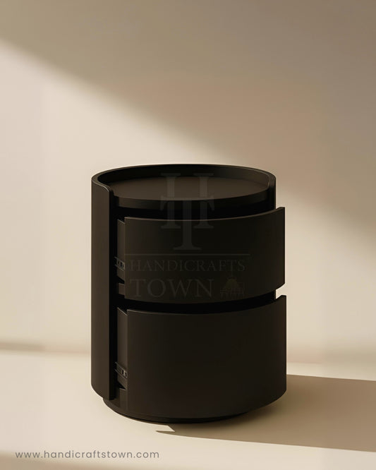 Black Sphere Side Table