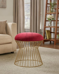 Crimson Luxe Ottoman