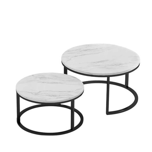 Marble Nesting Tables (Black)