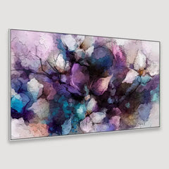 Purple Ethereal Floral Wall Painting