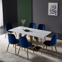 Emphasis Metal Dining Table With 6 Chairs