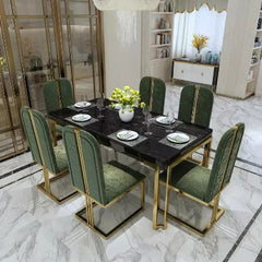 The Elegant Epicure Dining Table With 6 Chairs