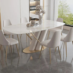 The Modernist Metal Dining Table With 6 Chairs