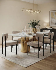 Elysian Curve Marble Dining Table