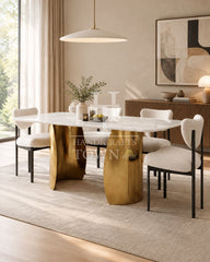Elysian Curve Marble Dining Table