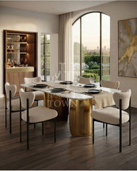 Elysian Curve Marble Dining Table