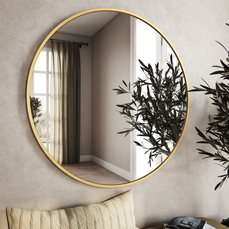 Shop Premium Gold Round Wall Mirror – Handicrafts Town