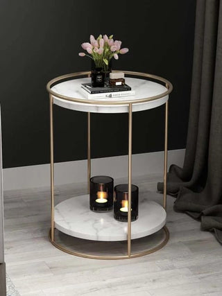 Luxury marble side table gold