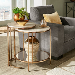 Amelia Round Marble Nesting Tables